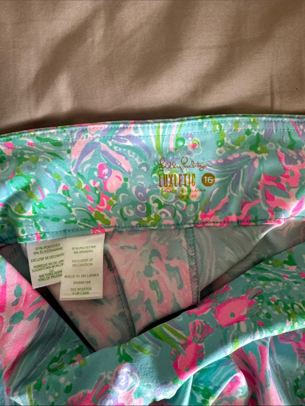 Lilly Pulitzer Mint Green and Hot Pink Floral Corso Pants - Picture 2 of 3